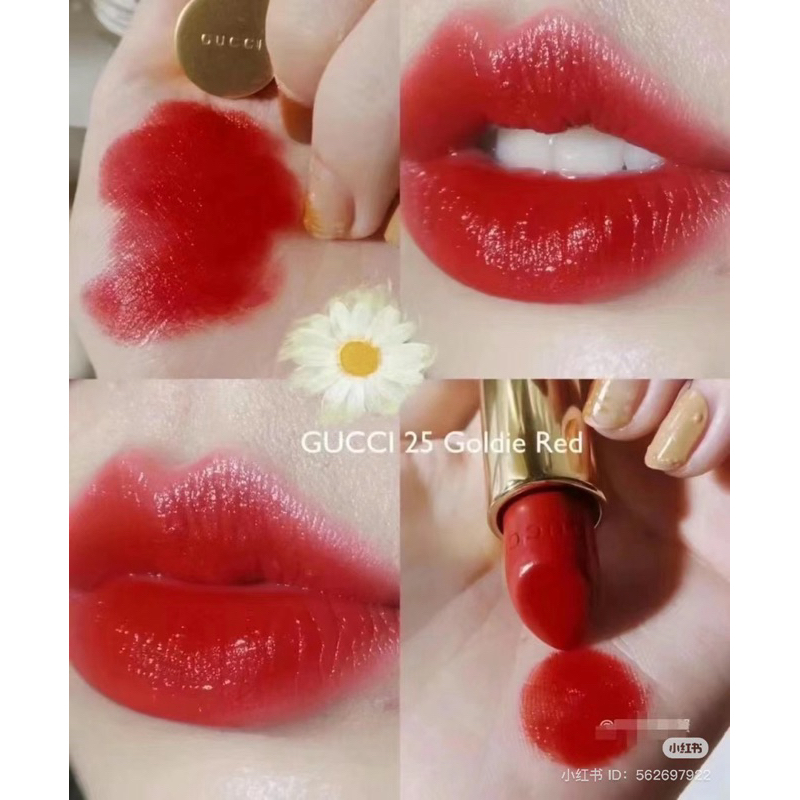 [25]Son gucci  Satin Goldie red
