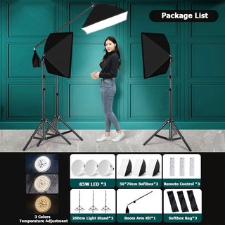 Studio nhiếp ảnh Đèn bổ sung 50x70cm Hộp ánh sáng linh hoạt với giá đỡ 2M Hỗ trợ phát sóng trực tiếp