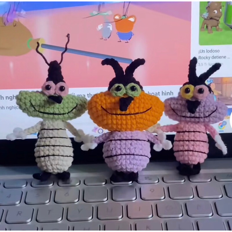 Móc khoá 3 con gián oggy cute