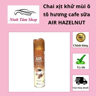Chai xịt khử mùi ô tô hương cafe sữa hàn quốc air HƯƠNG HAZELNUT 370ml