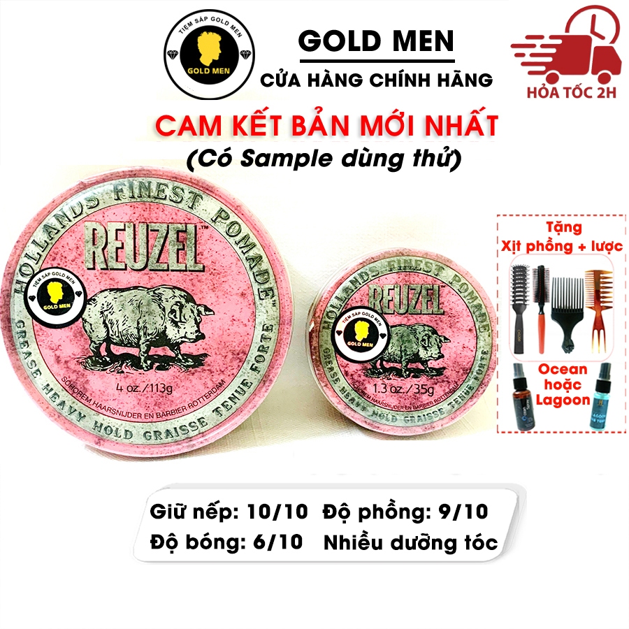 [CHÍNH HÃNG] Reuzel Pink Pomade, Pomade vuốt tóc