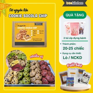 Set Tự Làm Cookie Socola Chip đơn giản, ít ngọt Nhà Bee - Thành phẩm 20-25 bánh