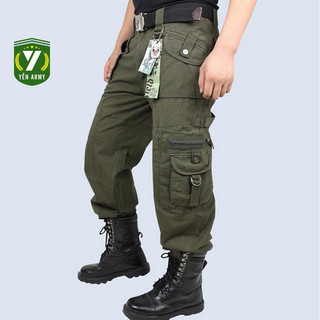 Quần Kaki Nam Túi Hộp Màu Xanh Rêu - Mã Q077