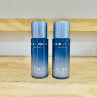 Cặp nước hoa hồng và sữa dưỡng chống lão hoá Ohui tím Age Recovery mini