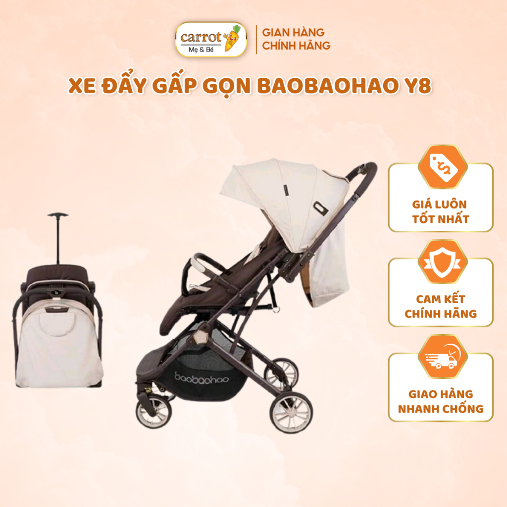 Xe Đẩy Gấp Gọn Baobaohao Y8, Có Thể Đảo Chiều Cho Bé