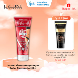 [Tặng tẩy da chết cà phê] Tinh chất đốt cháy chống tích tụ mỡ Eveline Thermo Active 250ml ( mẫu mới)