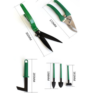 Hộp dụng cụ làm vườn lớn 10 món (xanh)