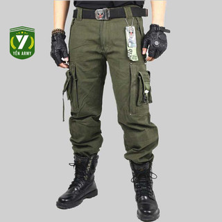 Quần Kaki Nam Túi Hộp Màu Xanh Rêu - Mã Q008