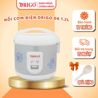 Nồi cơm điện 1.2L Drigo D6  chính hãng, nồi cơm điện mini phù hợp cho 2-3 người - Bảo Hành 12 tháng