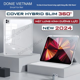 Case ốp bao da ipad hybrid slim xoay ngang dọc 360 độ cho ipad gen 7,8,9,10 air 4,5 pro 11, pro 12.9