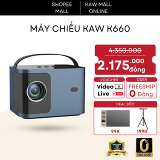 Máy chiếu mini android KAW K660, máy chiếu mini hỗ trợ 4K, chất lượng full HD, bảo hành 2 năm