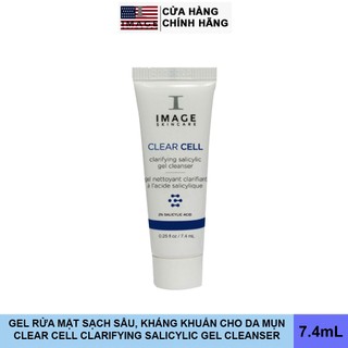 Gel rửa mặt sạch sâu, kháng khuẩn cho da dầu, mụn - image clear cell salicylic gel cleanser 7.4 ml