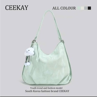 Túi Xách CeeKay Chính Hãng - Túi Đeo Vai Tote Da Nhung Mềm Form Rộng Phối Móc Gấu Nhẹ Nhàng Nữ Tính Mẫu Hot 2024