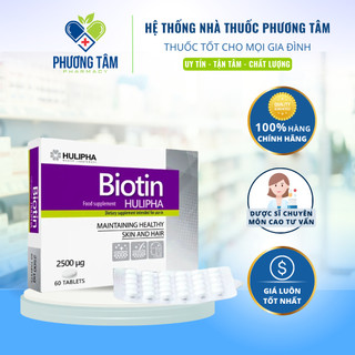 Viên Uống Biotin Hulipha Khỏe Tóc Đẹp Da, Giảm Lão Hóa, nhập khẩu chính hãng Ba Lan