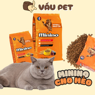 Hạt Cho Mèo Minino 480g - Thức Ăn Cho Mèo Con, Mèo Lớn Vẩu Pet Shop