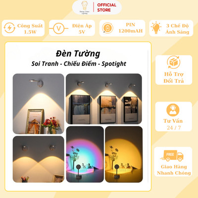 Đèn Gắn Tường Soi Tranh Energy Green Lighting Cảm Biến Chuyển Động DT-516 - Chiếu Góc Điểm Nổi Bật