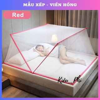 Mùng chụp mẫu xếp gấp tự bung ngủ - Màn chụp tự bung gấp gọn thông minh chống muỗi hiệu quả người lớn