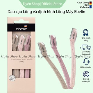Dao cạo lông râu và định hình lông mày ebelin hàng đức giúp lông mày gọn đẹp, dễ sử dụng, set 3