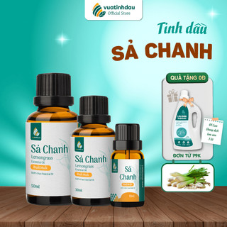 Chai tinh dầu sả chanh nguyên chất đuổi muỗi vuatinhdau 10ml/30ml/50ml xông xịt phòng, lau nhà