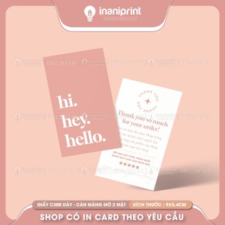 Card cám ơn, thiệp cám ơn, giấy cám ơn - hello đứng