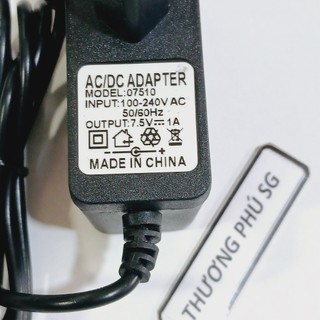 Nguồn Adapter DC 7.5V - 1A / Đầu cắm 5.5mm x 2.1mm