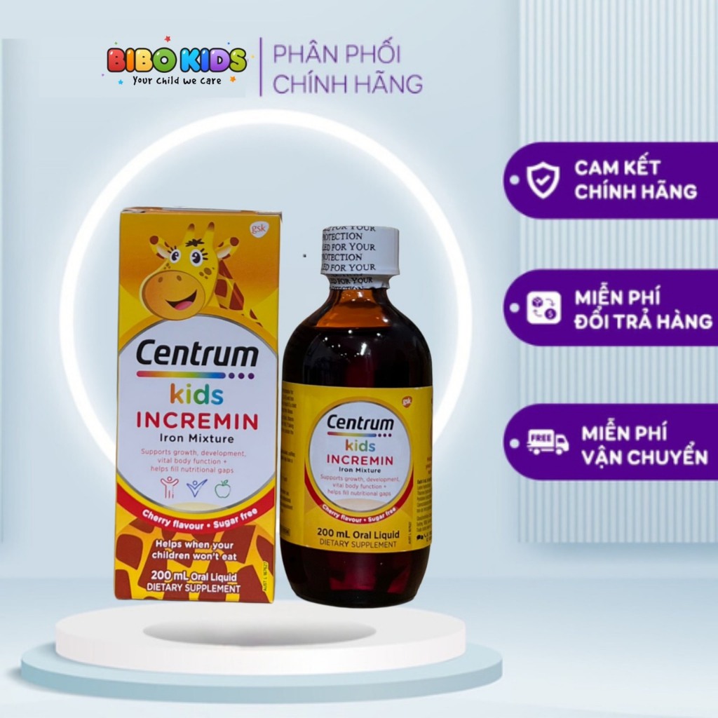 Siro Centrum Kids Incremin Iron Mixture Của Úc 200ml