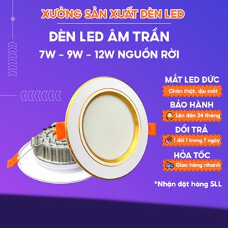(NGUỒN RỜI) Bóng đèn led âm trần siêu sáng 7w 9w đèn mắt trâu tiết kiệm PANEL LAMP
