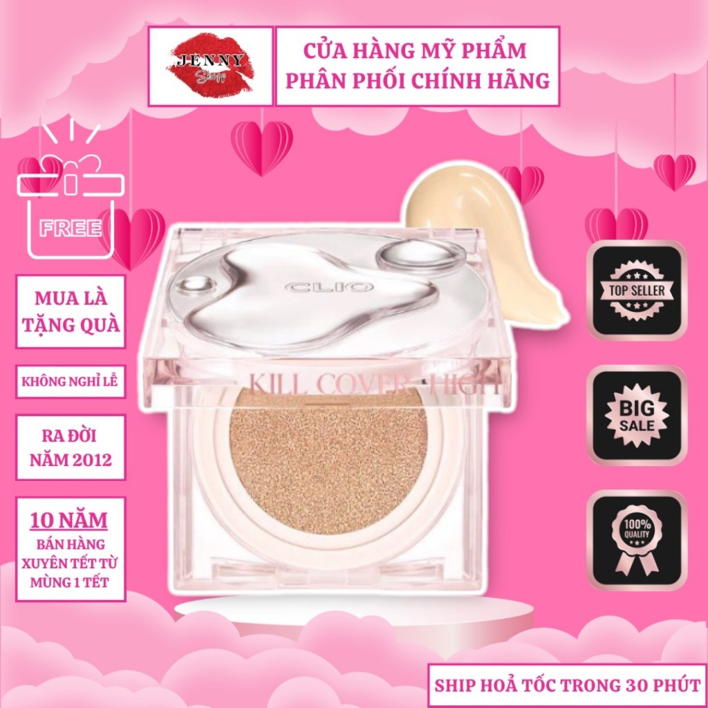 (Kèm Lõi) Phấn Nước Clio Kill Cover High Glow Cushion