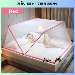 Màn chụp xếp thông minh gấp gọn tiện dụng - Mùng chụp tự bung ngủ khung xếp chống muỗi Kiều Phi