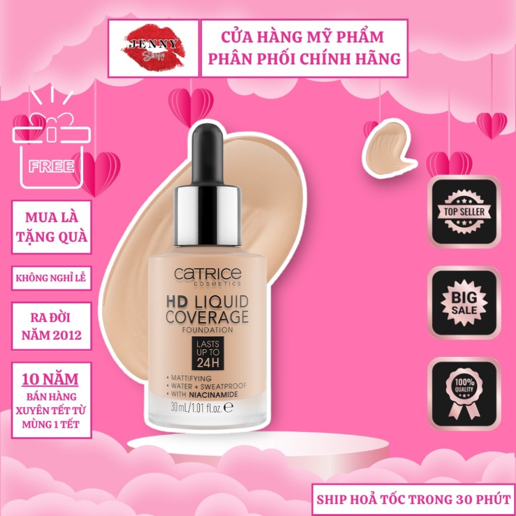 Kem Nền Catrice HD Liquid Coverage Foundation 30ml