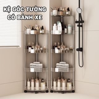 Kệ Nhà tắm, Kệ Nhà Tắm Có Bánh Xe Di Chuyển Linh Hoạt, Kệ Có Bánh Xe 2/3/4 Tầng Thoát Nước Homie
