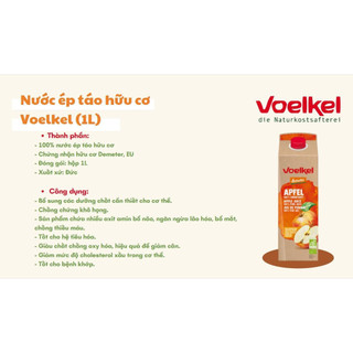 Nước ép táo hữu cơ Voelkel - 1 lít