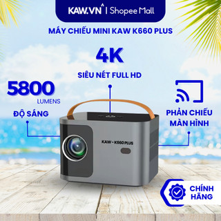Máy Chiếu Mini Kaw K660 Plus Độ Phân Giải Cao Siêu Nét Full HD, Đa Dạng Cổng Kết Nối, Quai Xách Cao Cấp Tiện Lợi