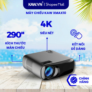 Máy Chiếu Mini KAW XMAX10 Kích Thước Chiếu Tối Đa 290", Độ Phân Giải 4K Sắc Nét, Độ Sáng Cao Bảo Hành 12 Tháng