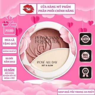 Phấn Phủ & Bắt Sáng 2 In 1 Physicians Formula Rose All Day Set & Glow Powder