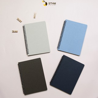 Sổ tay ghi chép phong cách tối giản STHM basic notebook khổ A5 giấy 80gsm không lem gia công tỉ mỉ
