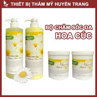 Bộ Chăm Sóc Da Hoa Cúc: Kem Mát Xa Mặt, Tẩy Tế Bào, Sữa Rửa Mặt, Nước Hoa Hồng