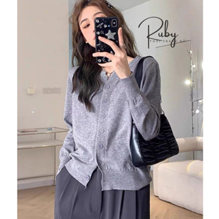 Áo khoác len , khoác cardigan mỏng siêu xinh nhiều màu ĐEN HỒNG BE ĐỎ XÁM phong cách HQ - Ruby Design