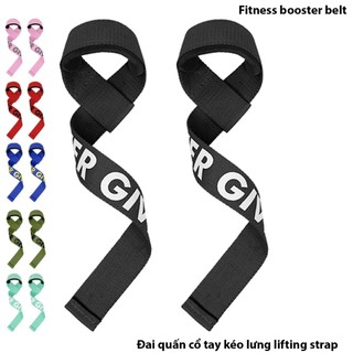   EF Đai quấn cổ tay kéo lưng lifting strap tập gym hổ trợ deadlift kéo tạ đẩy tạ never give up 