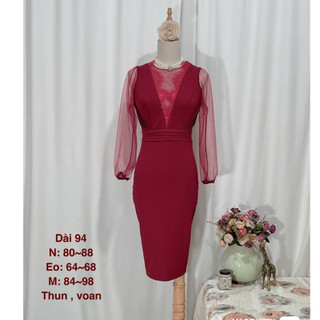 váy đầm body ren đỏ sang trọng