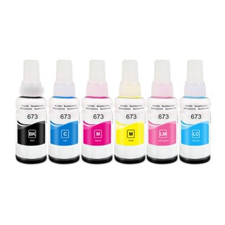 Mực in Epson 673 - Set 6 màu 70ml/ màu cho máy in EPSON L800 L805 L1800.