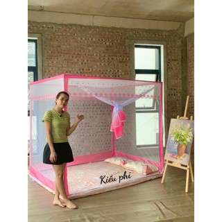 Màn khung không khoan tường inox Kiều Phi - mùng khung vuông chống muỗi 1m4, 1m6, 1m8, 2m2 bảo hành 18 tháng