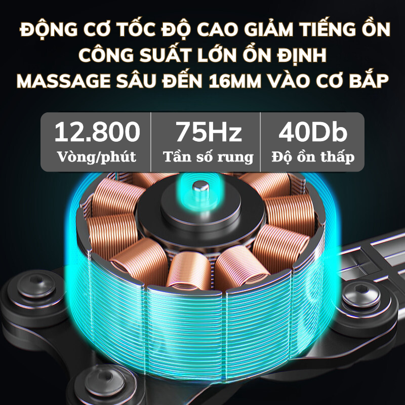 Máy massage cầm tay MUSELOVE, với 8 đầu 99 cấp độ giảm đau nhức hiệu quả, máy mát xa đấm lưng trị liệu chuyên sâu