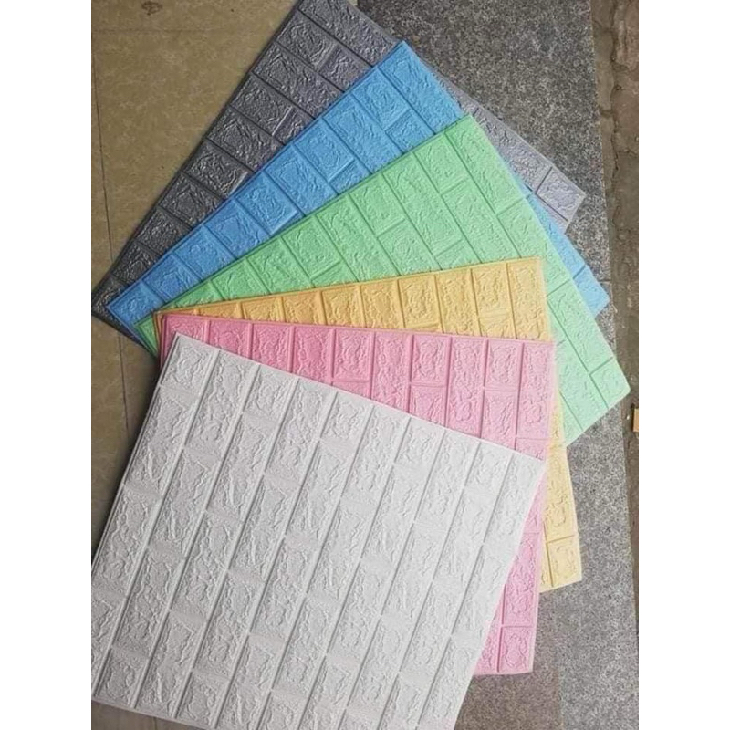 [Giá Rẻ 3mm ] Xốp 3D Dán Tường 70cm x 77cm