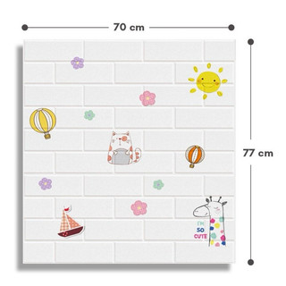 [Giá Rẻ 3mm ] Xốp 3D Dán Tường 70cm x 77cm