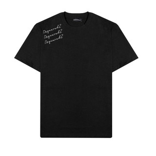 Áo thun dsquared2 thêu vai form rộng tay lỡ cotton 2 chiều định lượng 250-280gsm full tag mạc , áo thun shondle - mẫu 03