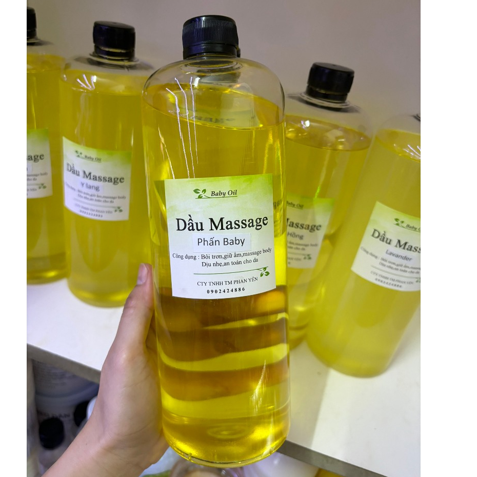 Dầu massage body-dầu bôi trơn-baby oil-hương thiên nhiên-chai 1Lit