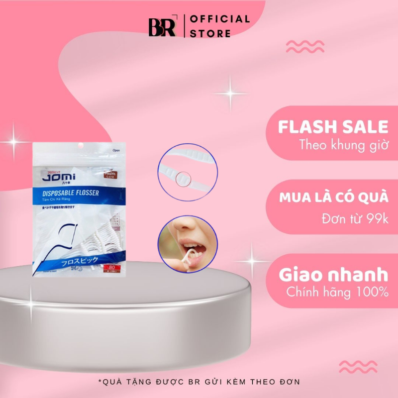 Tăm Chỉ Kẽ Răng Jomi 80 Chiếc