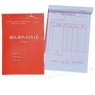 Combo 10 quyển Hóa đơn 1 liên, 2 liên hàng đẹp