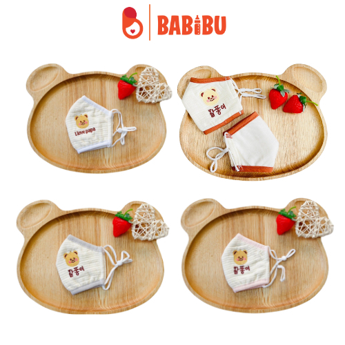 Khẩu trang xô muslin, khẩu trang dễ thương cho bé từ 0 - 3 tuổi
